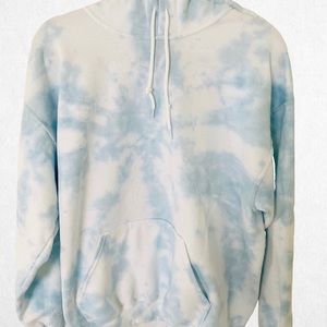 BRAND NEW BABY BLUE TIE DYE HOODIE-LARGE